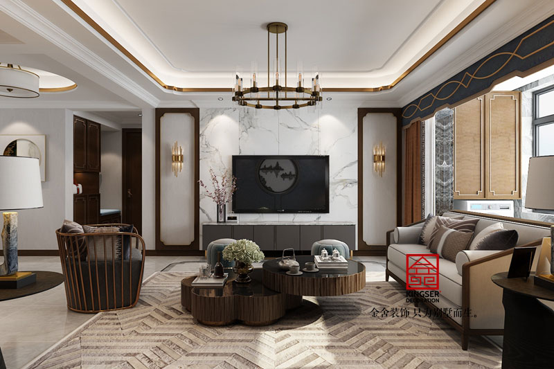 國賓壹號(hào)139平米新中式風(fēng)格裝修效果圖