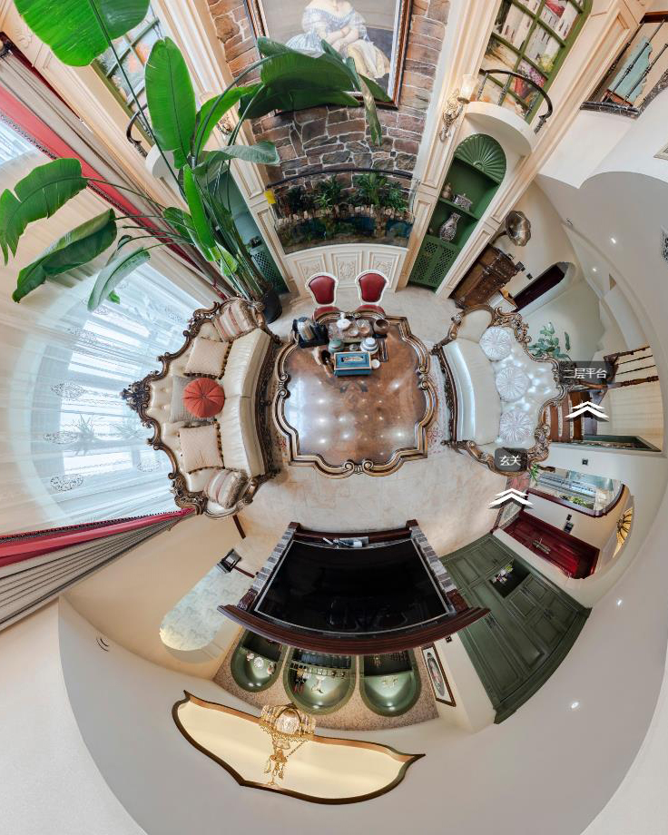 國賓壹號280平米美式風(fēng)格裝修實景全景圖