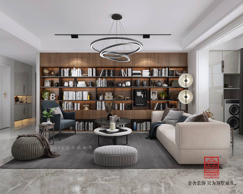 保利拉菲公館裝修-現(xiàn)代風格-客廳