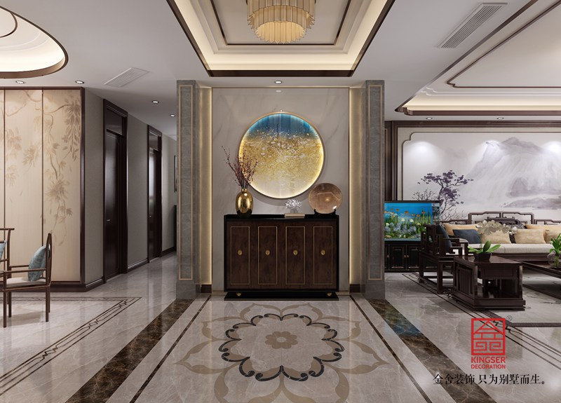 榮盛華府200平米裝修-中式風格-玄關(guān)