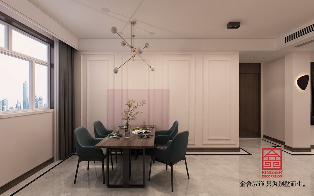 奧北公元134平米裝修-現(xiàn)代風格-餐廳