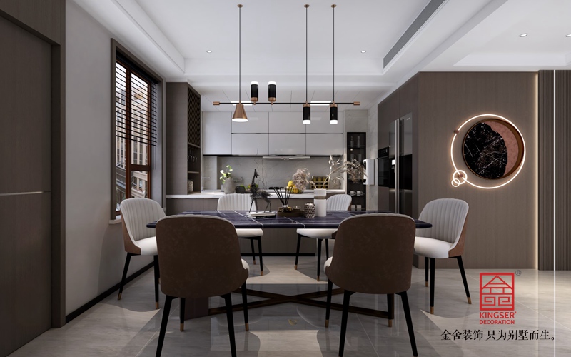 榮盛華府185平米裝修-現(xiàn)代簡(jiǎn)約-餐廳