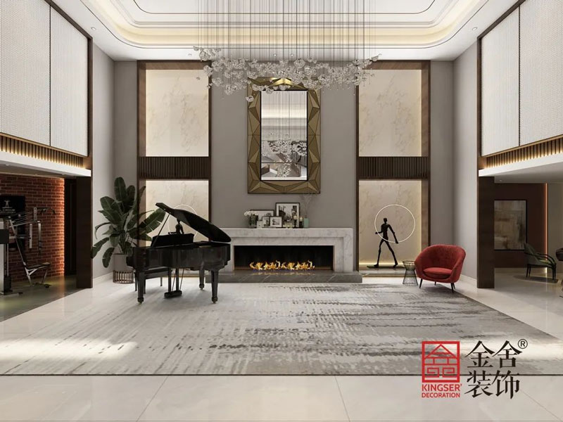 西山林語1400㎡新中式別墅裝修實(shí)景