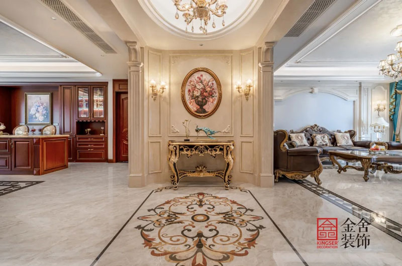 榮盛華府歐式風格裝修實景圖-玄關(guān)