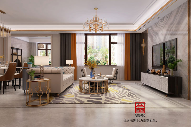 國賓壹號(hào)裝修設(shè)計(jì)-客廳效果圖