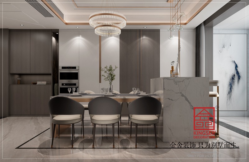 泰豐觀湖小區(qū)200平簡約風格餐廳裝修圖片