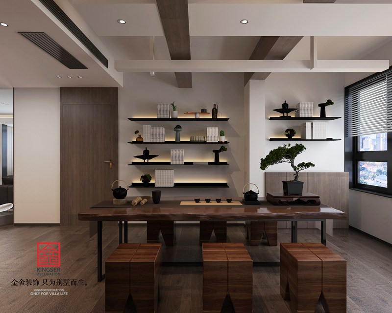 榮盛華府190㎡臺式簡約風(fēng)格裝修設(shè)計(jì)