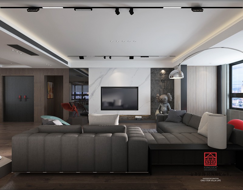 榮盛華府190㎡臺式簡約風(fēng)格裝修設(shè)計(jì)