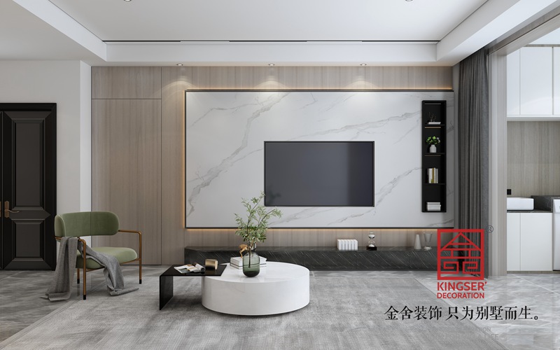 融創(chuàng)中心180平現(xiàn)代輕奢風格裝修設計