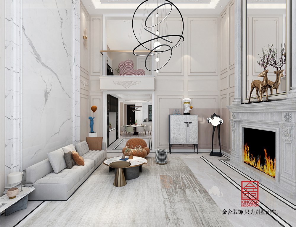 榮盛御府415平米輕法極簡(jiǎn)裝修-客廳